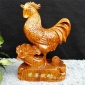 花梨木恭喜发财鸡木雕摆件 黑檀招财生肖公鸡红木工藝品风水饰品