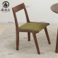 北欧白橡木实木椅子 办公洽谈电脑书桌椅 靠背布艺休闲餐椅