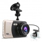 新款4寸行车记录仪双镜头高清夜视 汽车行驶记录仪1080P dash cam