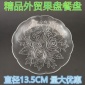 外贸原单西式玫瑰印花底磨砂玻璃果盘糖果盘小食盘茶点盘糕点盘
