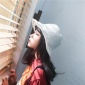 文艺可折叠天然亚麻渔夫帽子女 复古荷叶边百搭盆帽夏季遮阳帽秋