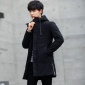 2018新款冬装男士中长款羽绒棉服防寒服冬季棉衣时尚男装连帽棉袄